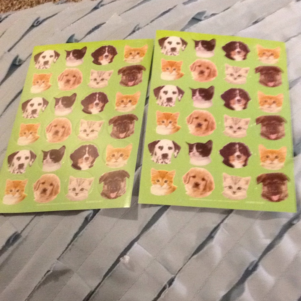 Cute cats and dogs stickers.